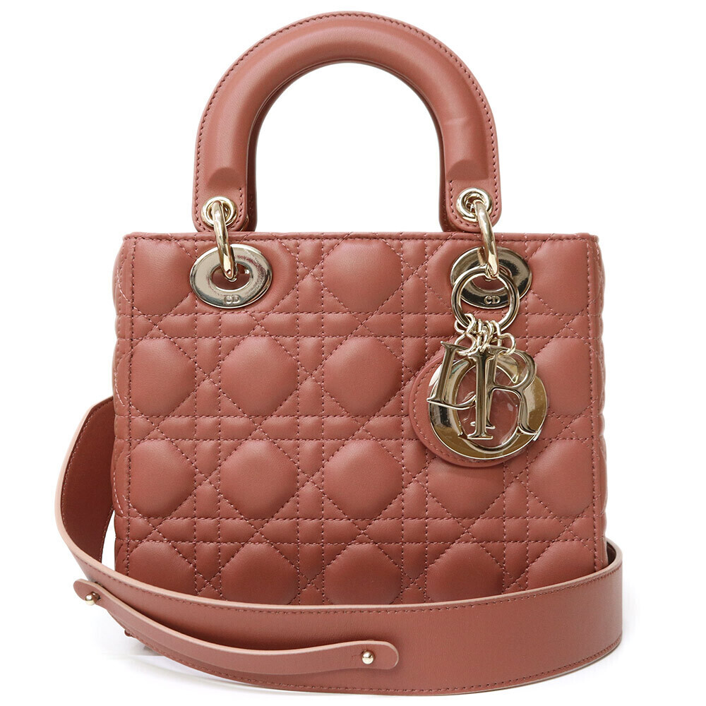 Christian Dior Lady My ABC Crossbody Shoulder Handbag Cannage Red